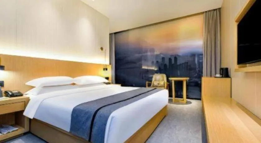 Bed in Borrman Hotel Chongqing Liberation Monument Hongyadong