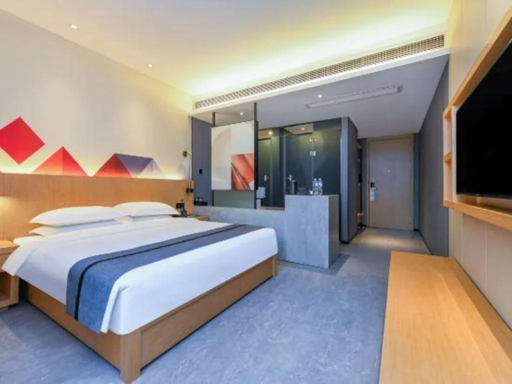 Bed in Borrman Hotel Chongqing Liberation Monument Hongyadong