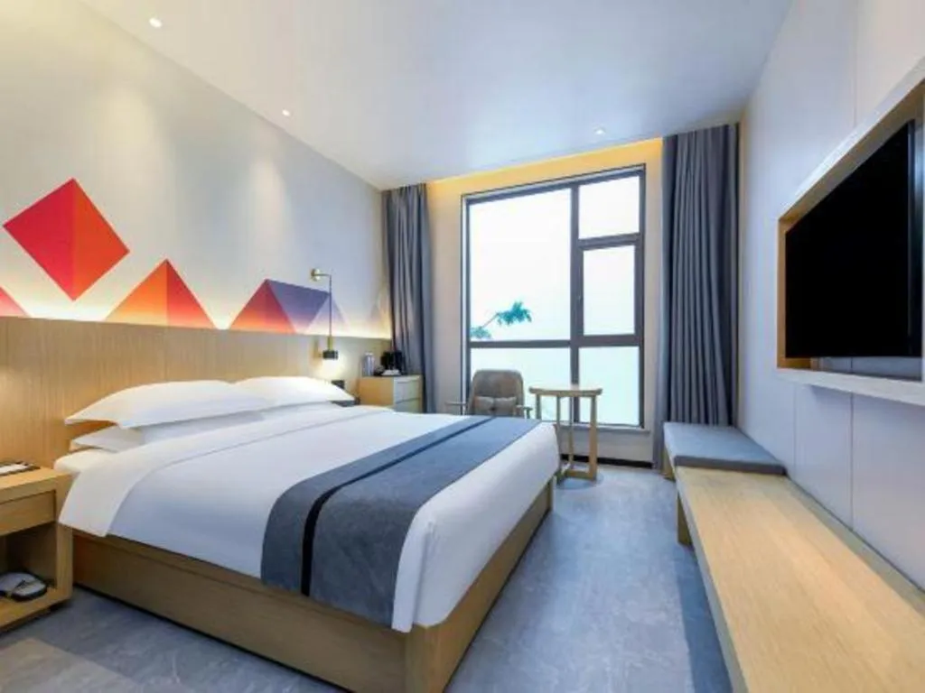 Bed in Borrman Hotel Chongqing Liberation Monument Hongyadong