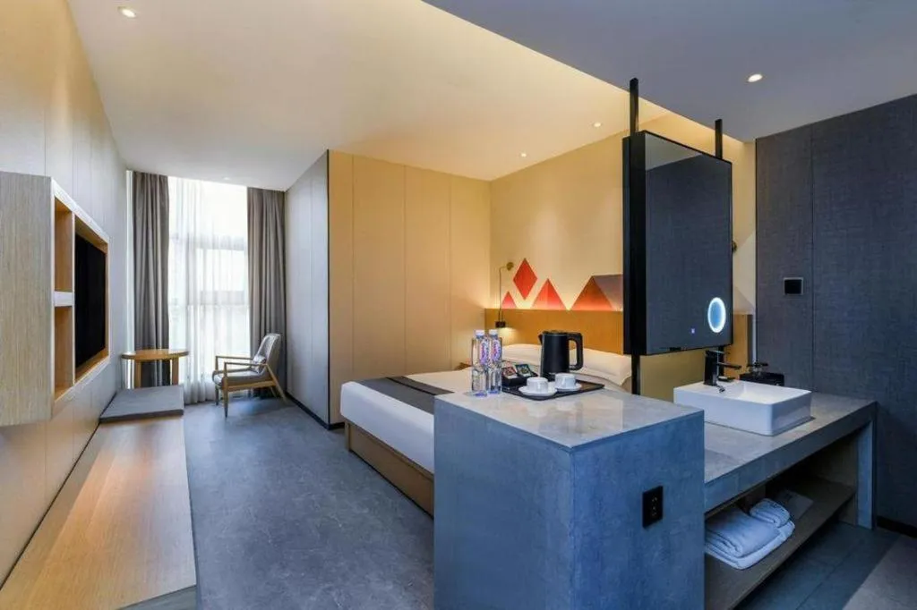 Bed in Borrman Hotel Chongqing Liberation Monument Hongyadong