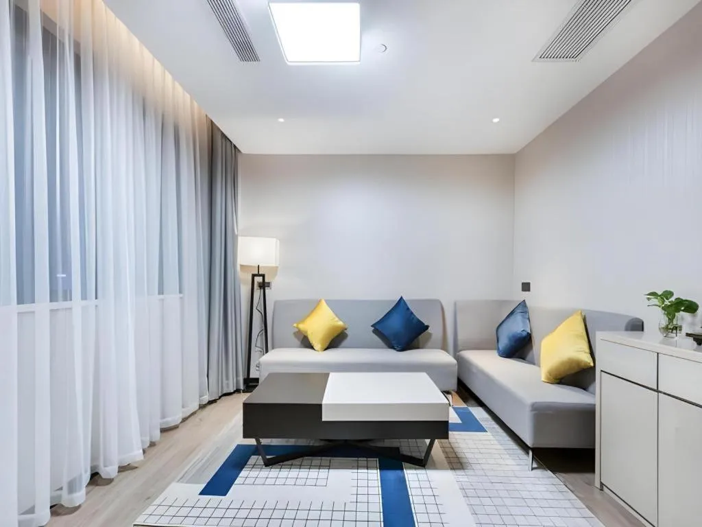 Bed in Echarm Hotel Huzhou Wuyue Plaza Children's Clothing City