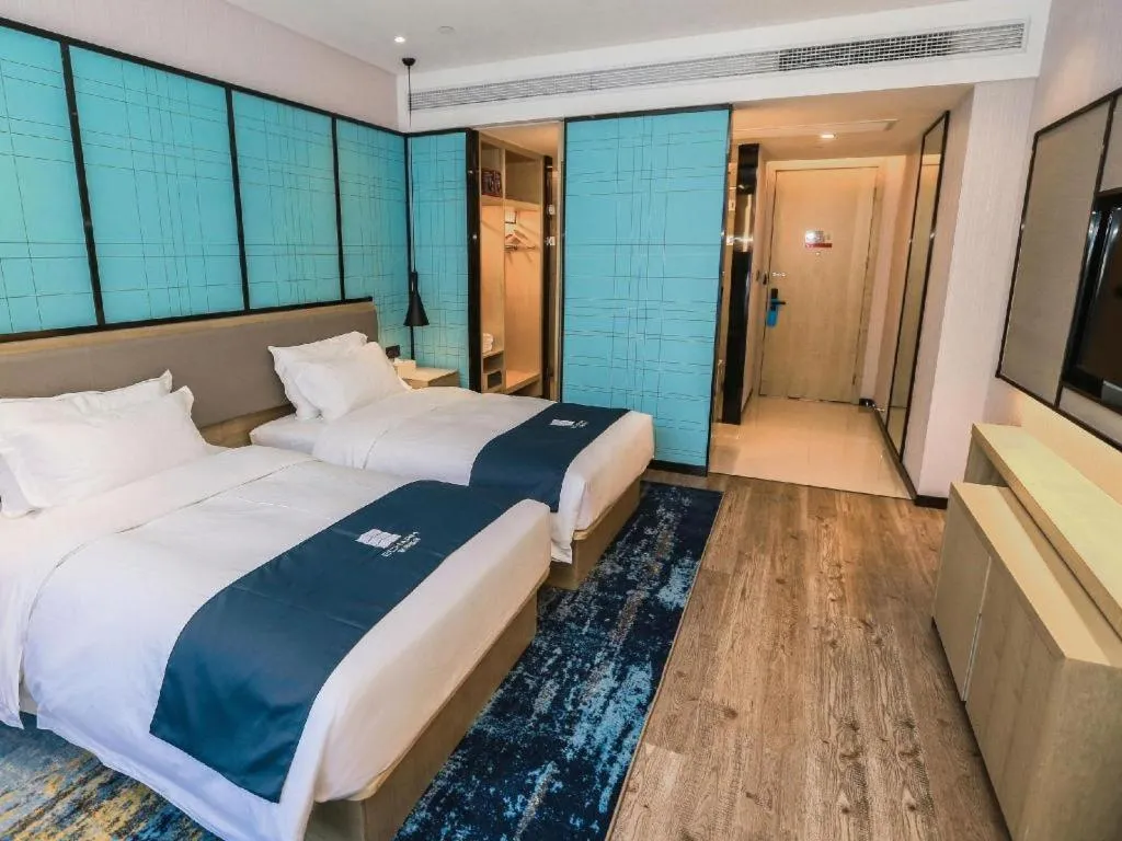 Bed in Echarm Hotel Hefei South Railway Station Qiupuhe Road Metro Station