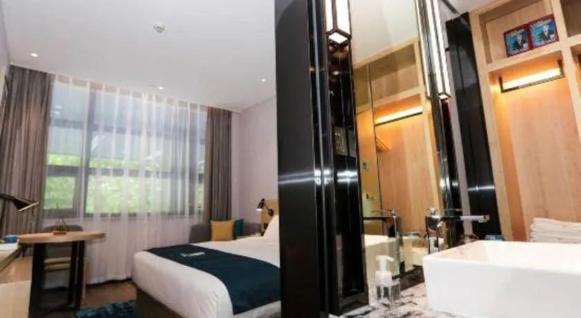 Bed in Echarm Hotel Hefei South Railway Station Qiupuhe Road Metro Station