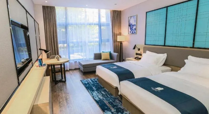 Bed in Echarm Hotel Hefei South Railway Station Qiupuhe Road Metro Station