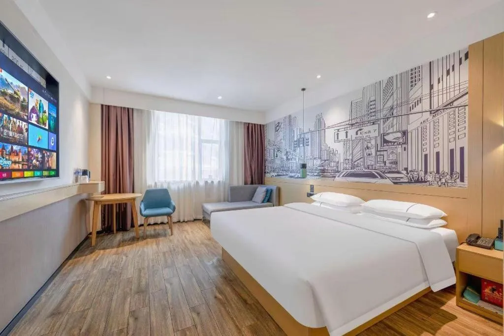 Bed in City Comfort Inn Quanzhou Wanda