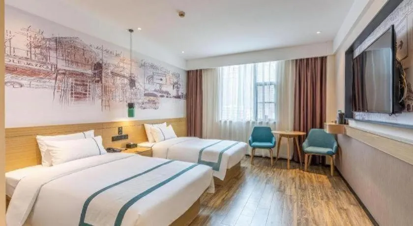 Bed in City Comfort Inn Quanzhou Wanda