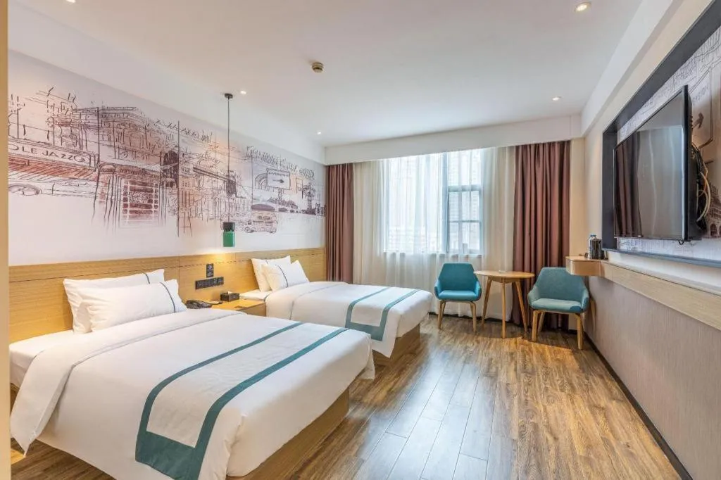 Bed in City Comfort Inn Quanzhou Wanda