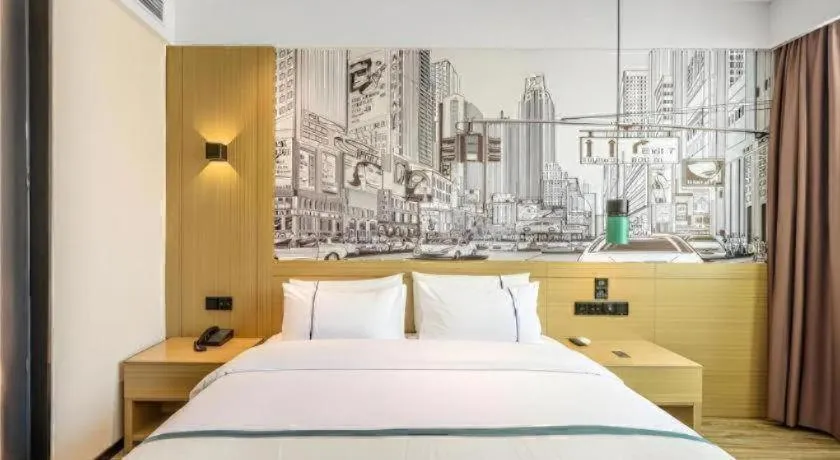 Bed in City Comfort Inn Quanzhou Wanda