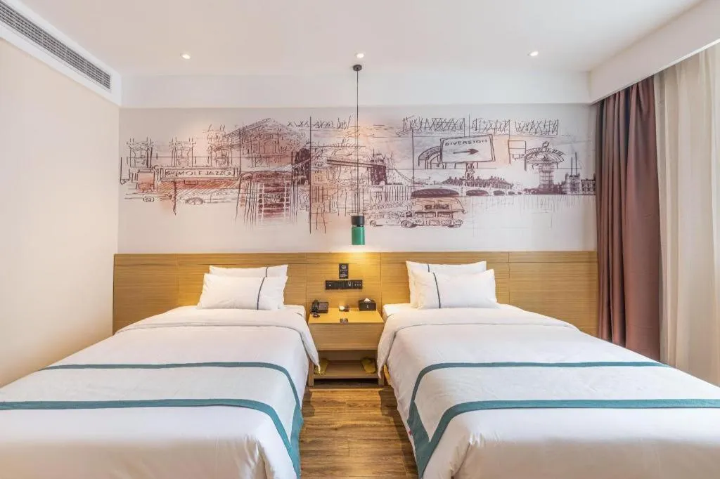 Bed in City Comfort Inn Quanzhou Wanda