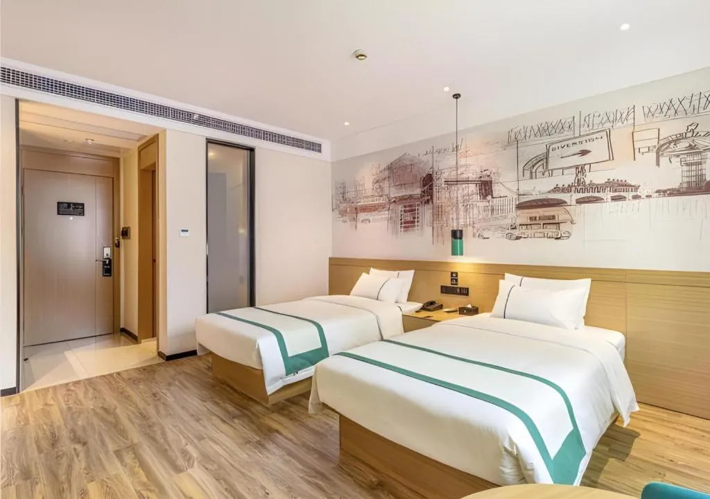 Bed in City Comfort Inn Quanzhou Wanda