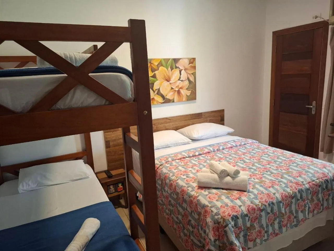 Bed in Pousada Villa Virgínia Guarujá