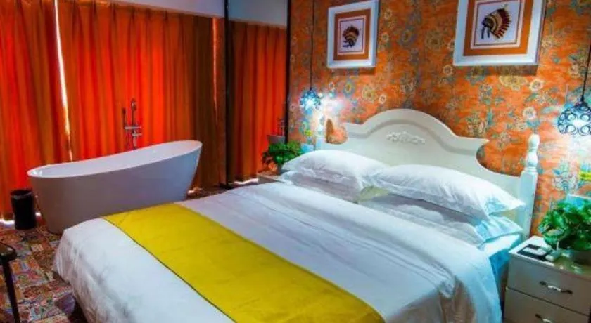 Bed in Echarm Hotel Hefei West Qilitang Metro Station