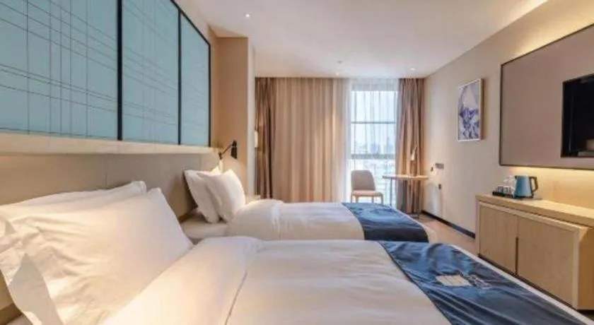 Bed in Echarm Hotel Hefei West Qilitang Metro Station