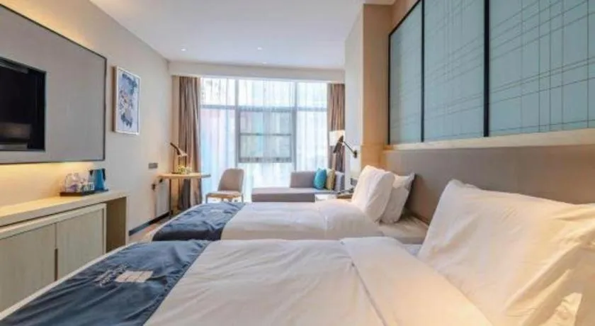 Bed in Echarm Hotel Hefei West Qilitang Metro Station