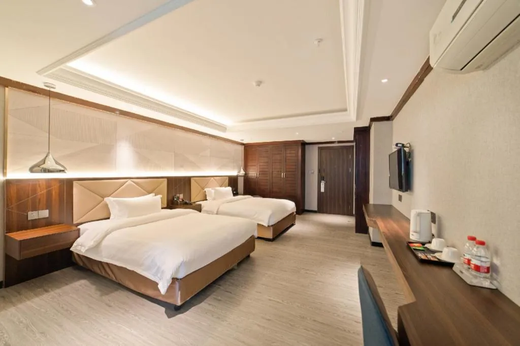 Bed in Borrman Hotel Zhongshan Henglan Xiyong