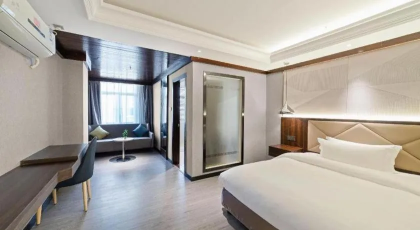 Bed in Borrman Hotel Zhongshan Henglan Xiyong