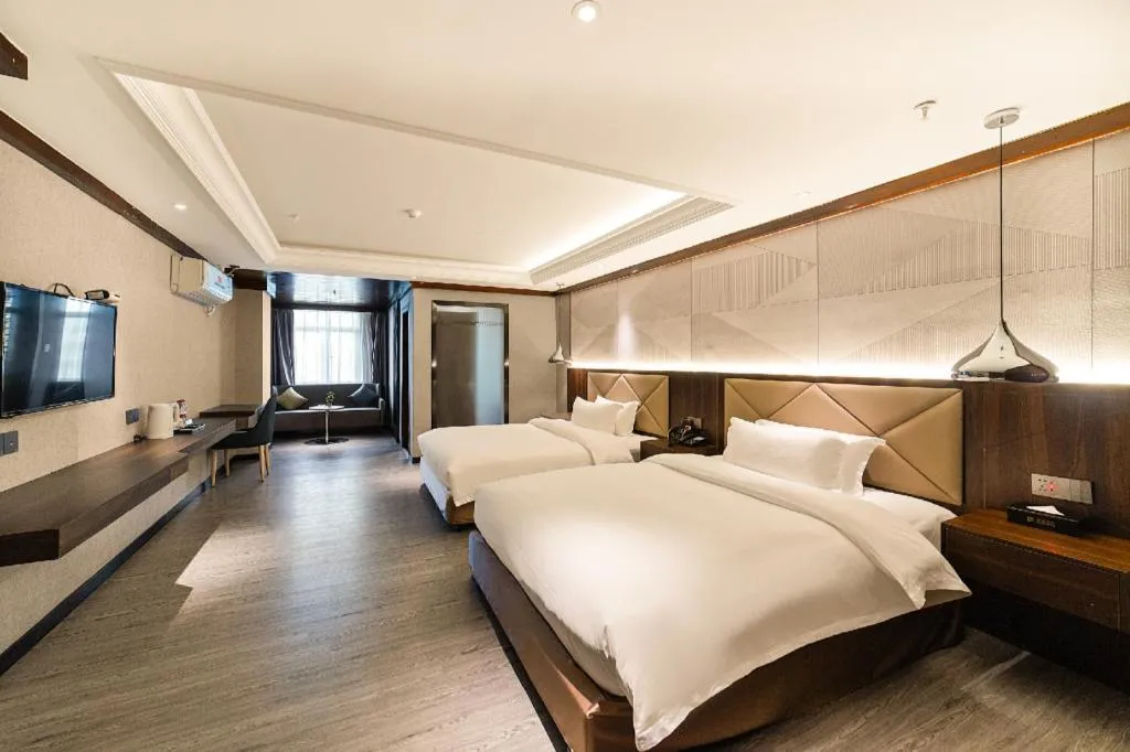 Bed in Borrman Hotel Zhongshan Henglan Xiyong