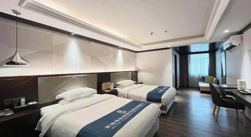 Bed in Borrman Hotel Zhongshan Henglan Xiyong
