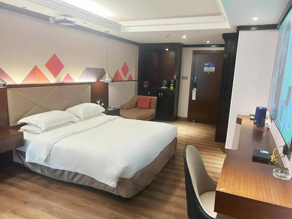 Bed in Borrman Hotel Zhongshan Henglan Xiyong