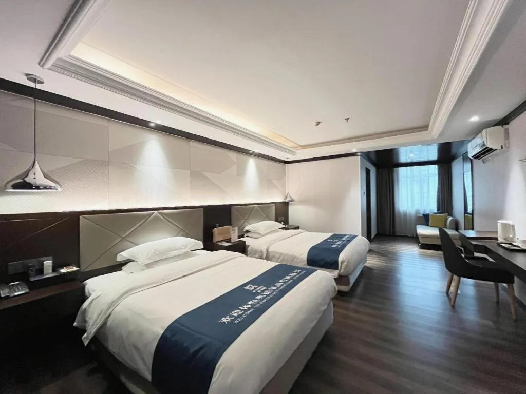 Bed in Borrman Hotel Zhongshan Henglan Xiyong