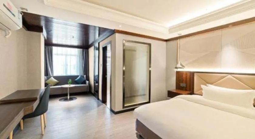 Bed in Borrman Hotel Zhongshan Henglan Xiyong