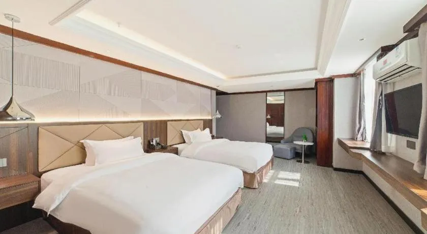 Bed in Borrman Hotel Zhongshan Henglan Xiyong