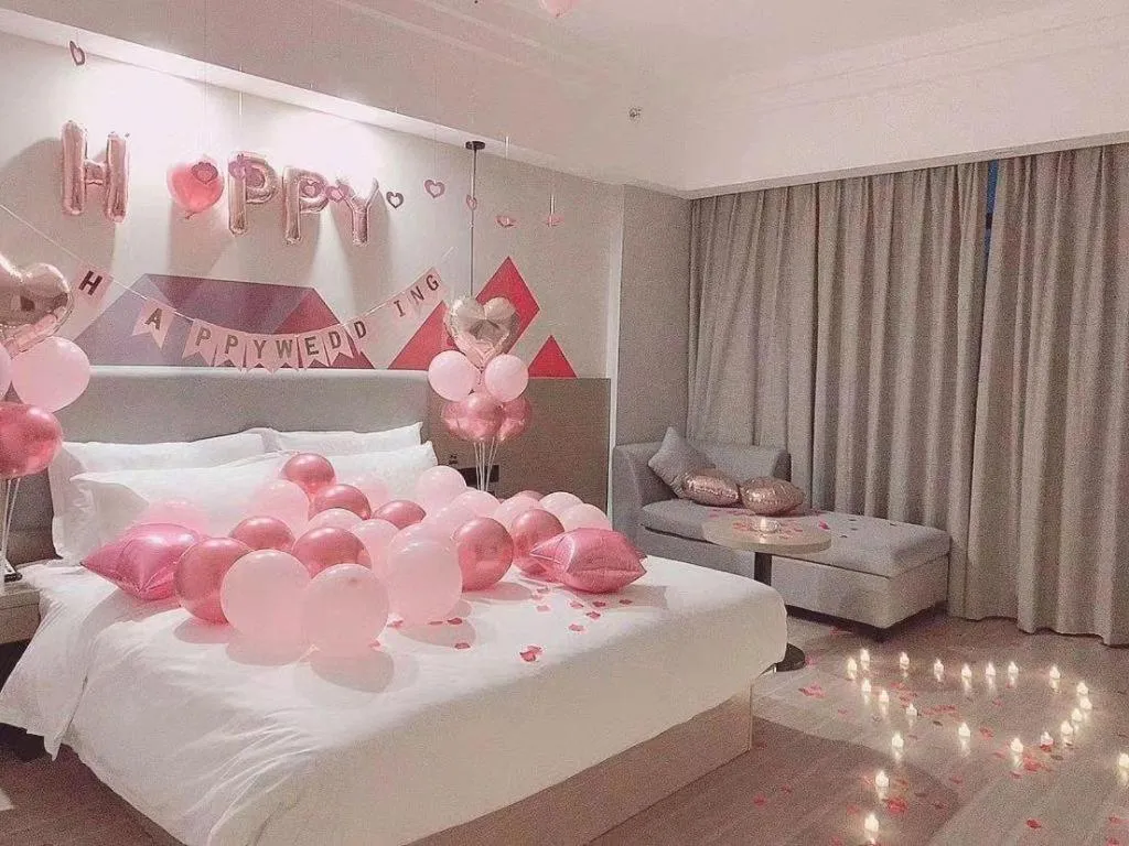 Bed in Borrman Hotel Zhongshan Henglan Xiyong