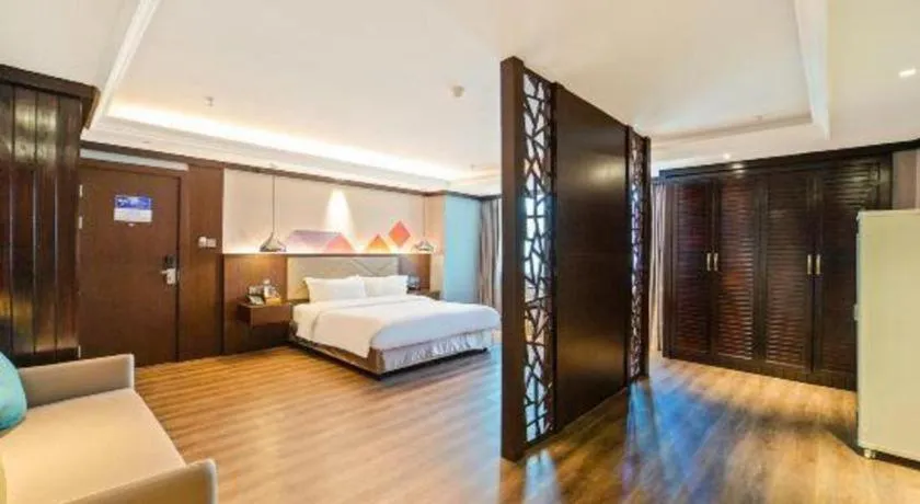 Bed in Borrman Hotel Zhongshan Henglan Xiyong