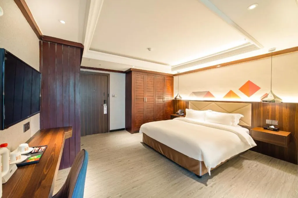 Bed in Borrman Hotel Zhongshan Henglan Xiyong