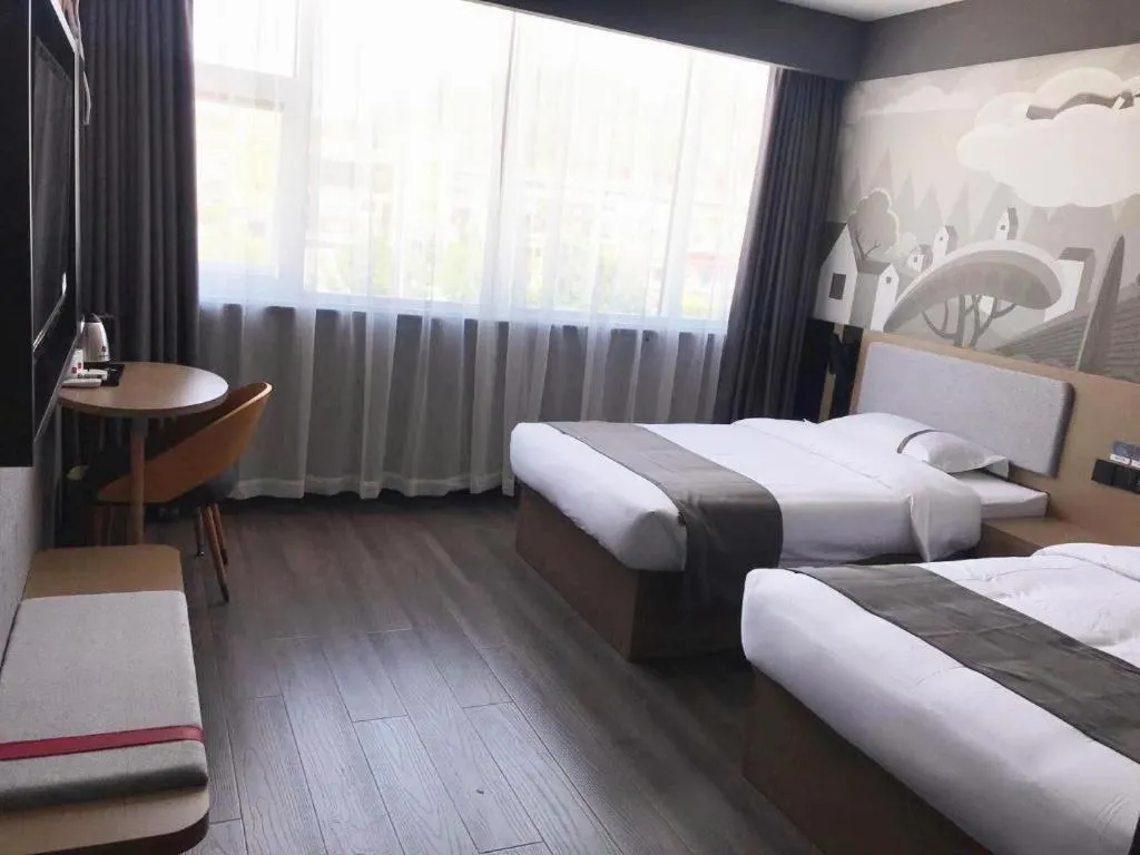 Bed in Thank Inn Hotel Hebei Chengde Fengning Coach Terminal