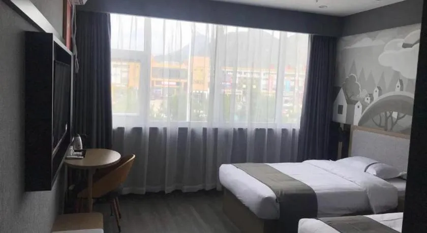 Bed in Thank Inn Hotel Hebei Chengde Fengning Coach Terminal