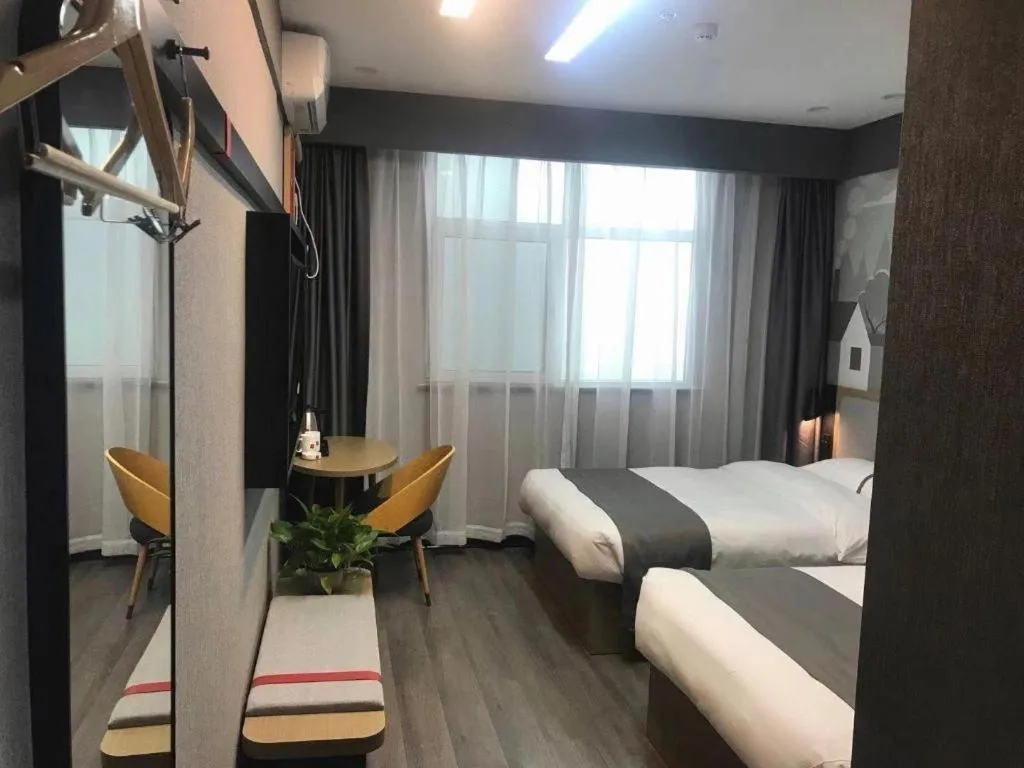 Bed in Thank Inn Hotel Hebei Chengde Fengning Coach Terminal