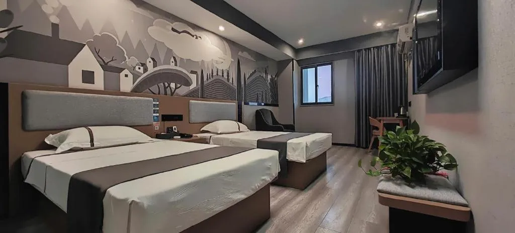 Bed in Thank Inn Hotel Anqing Guangcai Big Market Passenger Center