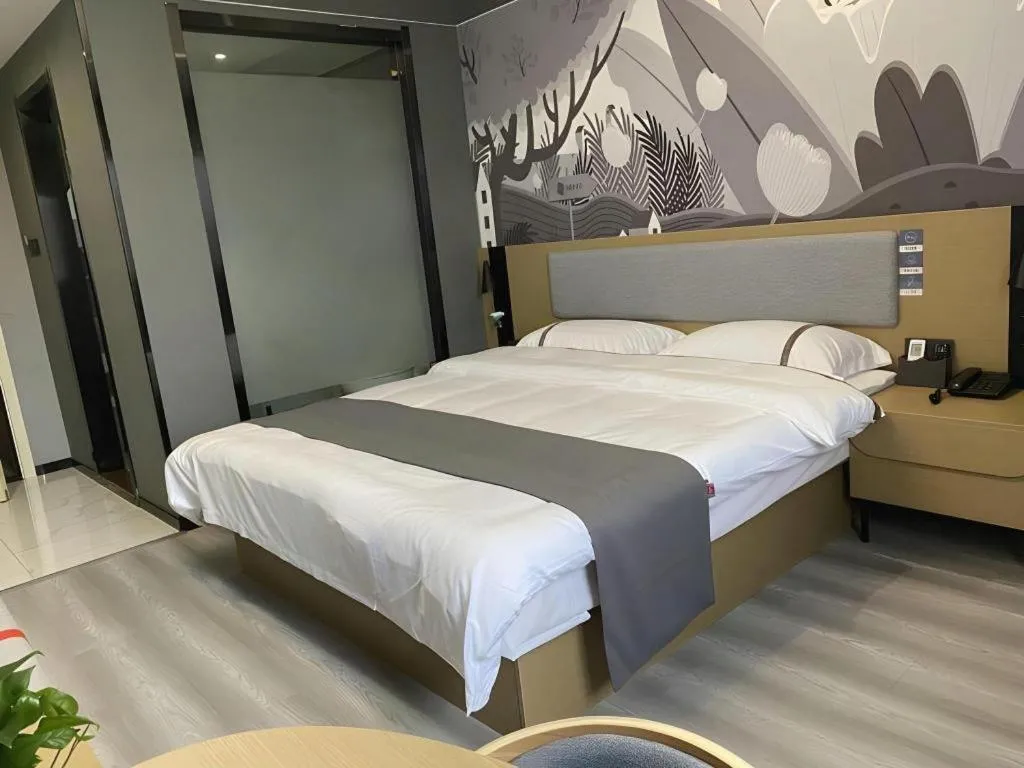 Bed in Thank Inn Hotel Anqing Guangcai Big Market Passenger Center
