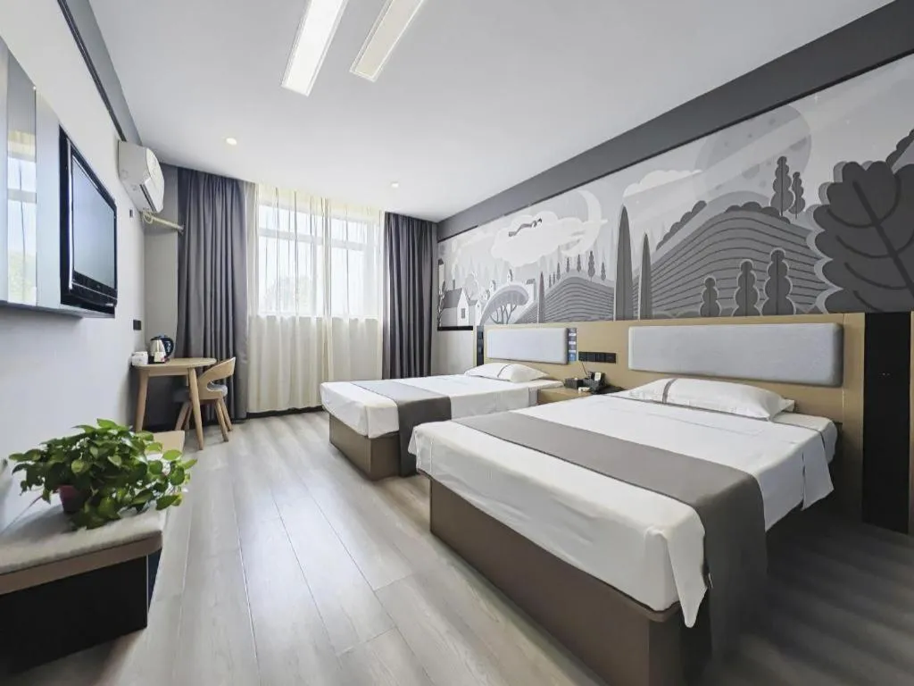 Bed in Thank Inn Hotel Anqing Guangcai Big Market Passenger Center