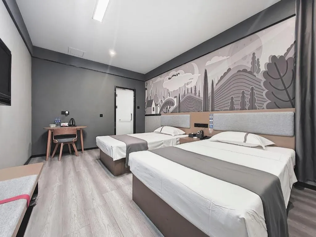 Bed in Thank Inn Hotel Anqing Guangcai Big Market Passenger Center