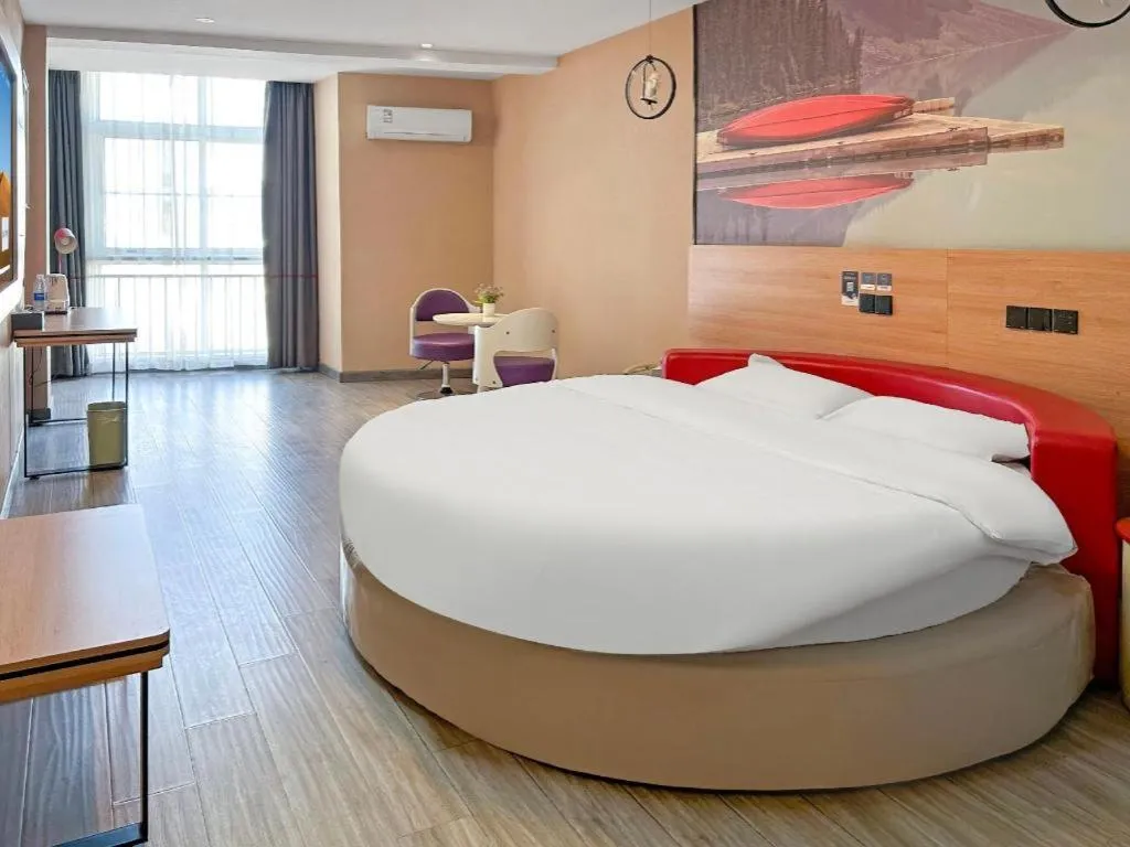 Bed in Thank Inn Hotel Shandong Heze Mudan District Bayi Road Pedestrian Street