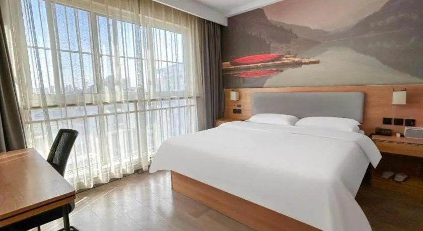 Bed in Thank Inn Hotel Shandong Heze Mudan District Bayi Road Pedestrian Street