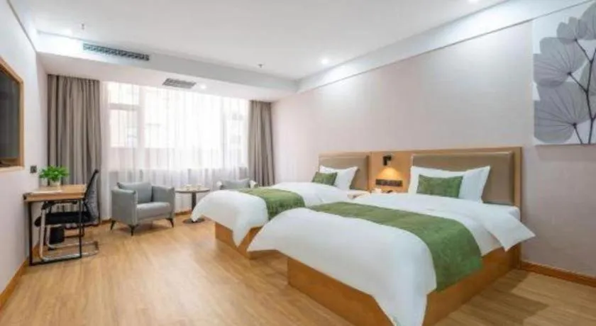Bed in Green Tree Inn Express Weifang Zhucheng Longyuan Shangcheng