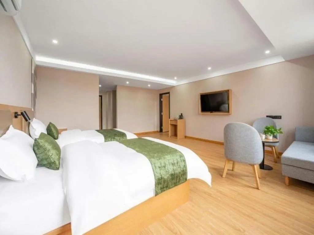 Bed in Green Tree Inn Express Weifang Zhucheng Longyuan Shangcheng