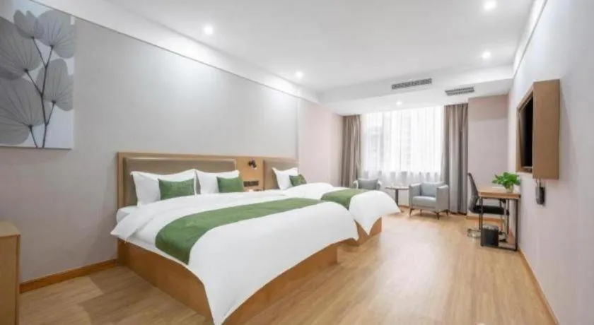 Bed in Green Tree Inn Express Weifang Zhucheng Longyuan Shangcheng