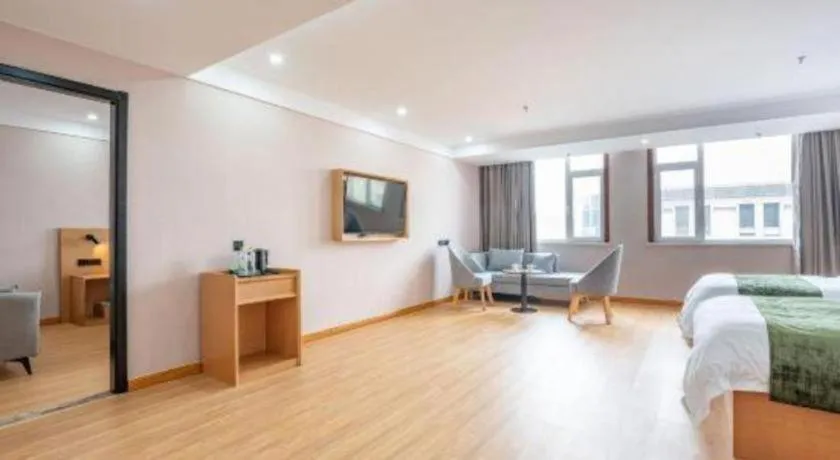 Bed in Green Tree Inn Express Weifang Zhucheng Longyuan Shangcheng