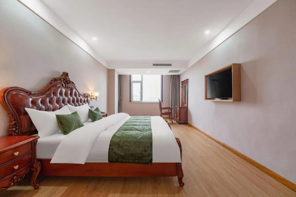 Bed in Green Tree Inn Express Weifang Zhucheng Longyuan Shangcheng
