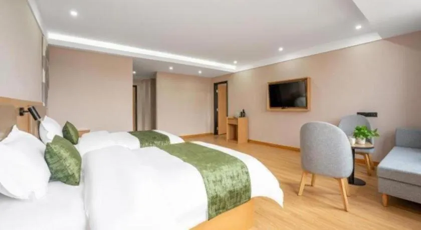 Bed in Green Tree Inn Express Weifang Zhucheng Longyuan Shangcheng