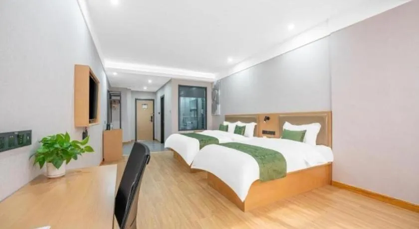 Bed in Green Tree Inn Express Weifang Zhucheng Longyuan Shangcheng