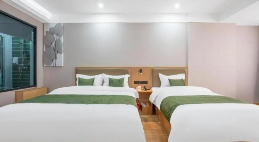 Bed in Green Tree Inn Express Weifang Zhucheng Longyuan Shangcheng
