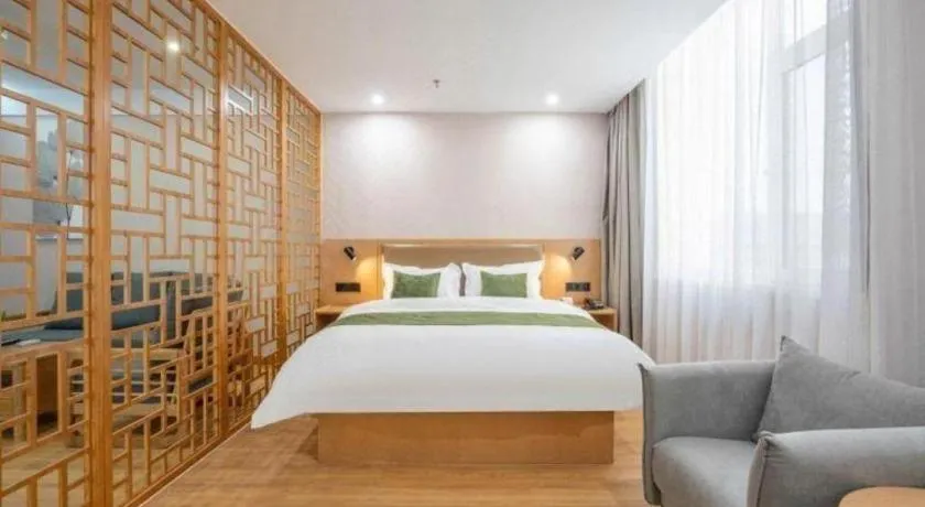Bed in Green Tree Inn Express Weifang Zhucheng Longyuan Shangcheng
