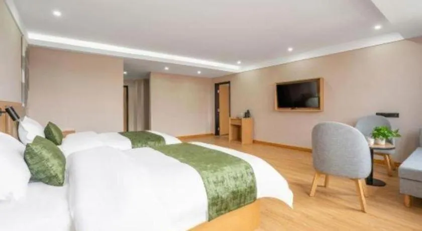 Bed in Green Tree Inn Express Weifang Zhucheng Longyuan Shangcheng