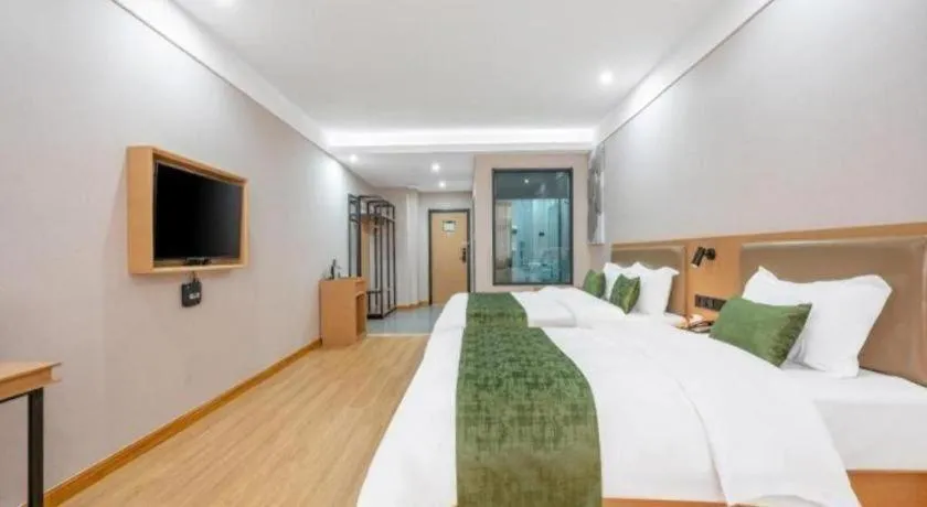 Bed in Green Tree Inn Express Weifang Zhucheng Longyuan Shangcheng