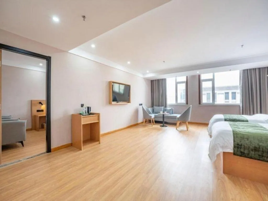 Bed in Green Tree Inn Express Weifang Zhucheng Longyuan Shangcheng